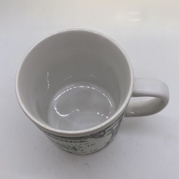 Vintage Five Dollar Bill Mug Ceramic Currency Coffee Cup Collectible Novelty - Picture 3 of 9